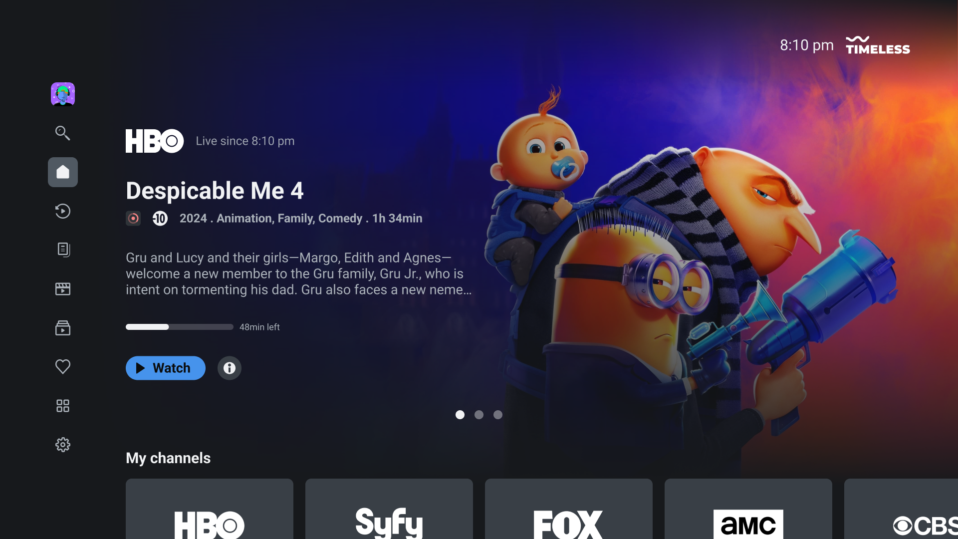 Dana TV interface preview